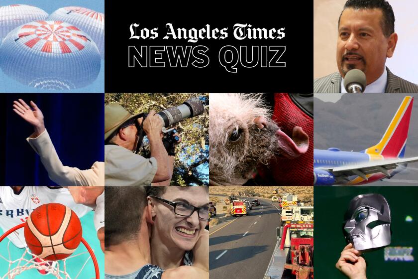 A collection of photos from this week's news quiz.