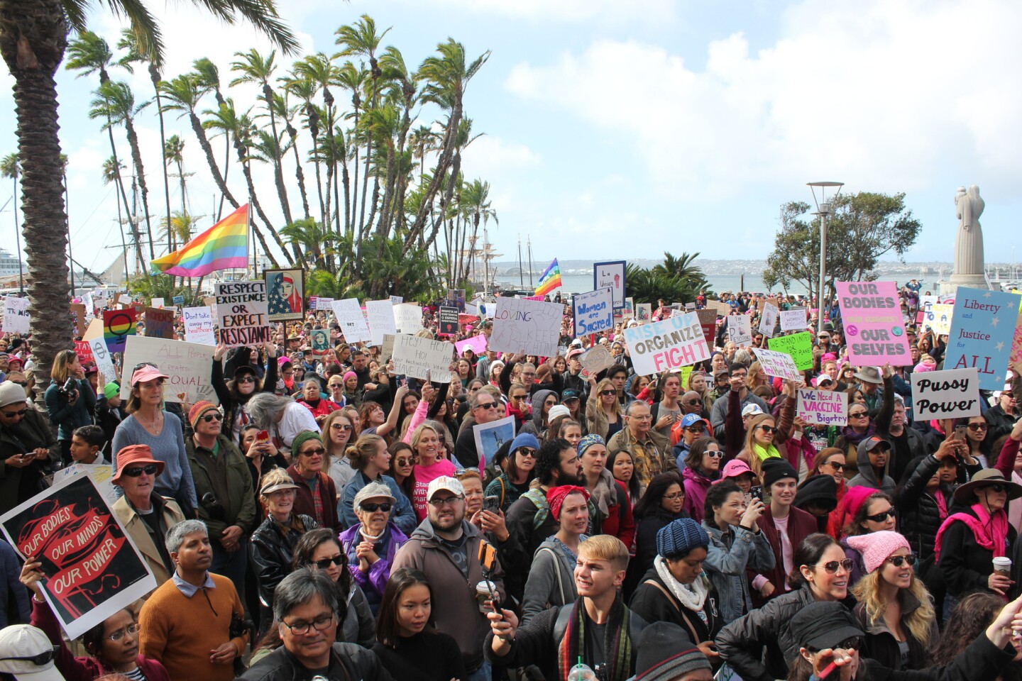 Photos Tens of thousands turnout for Women’s March in San Diego La