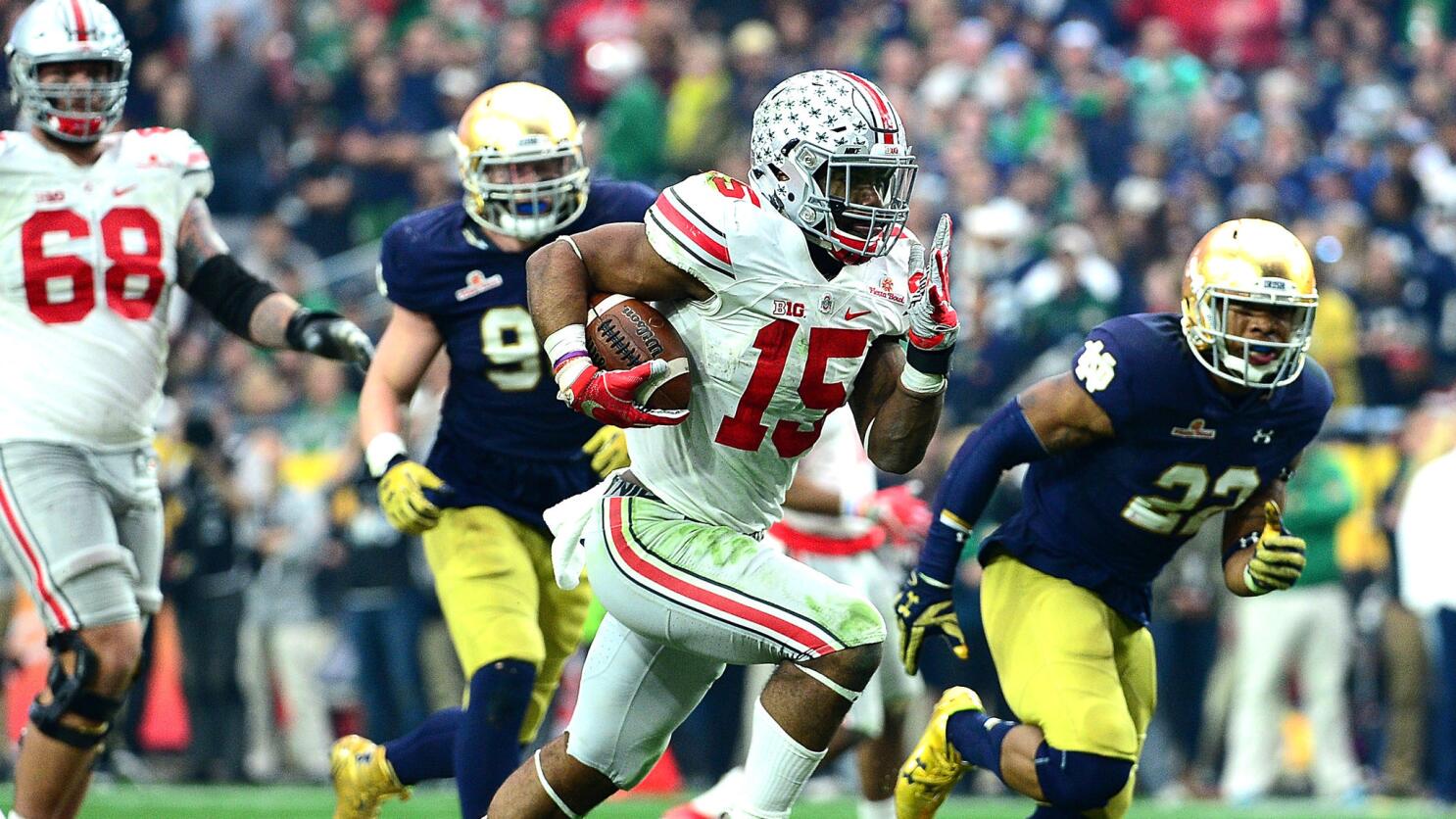 Ohio State football  Ezekiel Elliott runs his way into school history