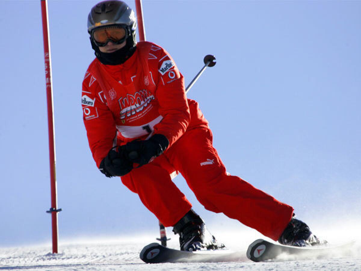 Ferrari driver Michael Schumacher skis in Madonna di Campiglio, Italy, back in 2006.