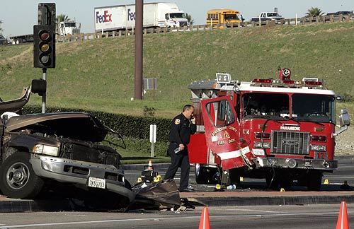 Riverside County firetruck fatal accident