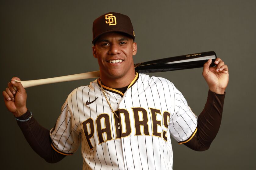 Padres outfielder Juan Soto on Feb. 23.