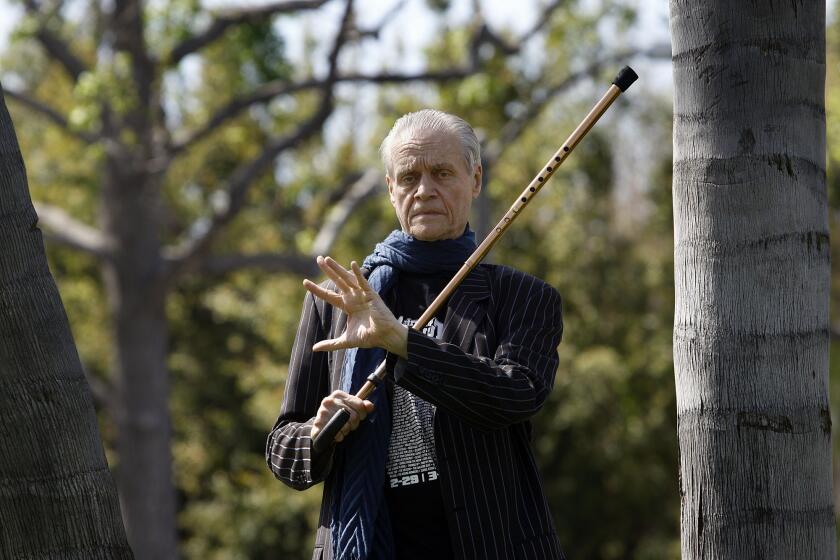 Kim Fowley, photographed in 2012 in West Hollywood, has died at age 75 following a long battle with bladder cancer. His long career included creating and managing one of the first and most successful all-female rock bands, the Runaways.