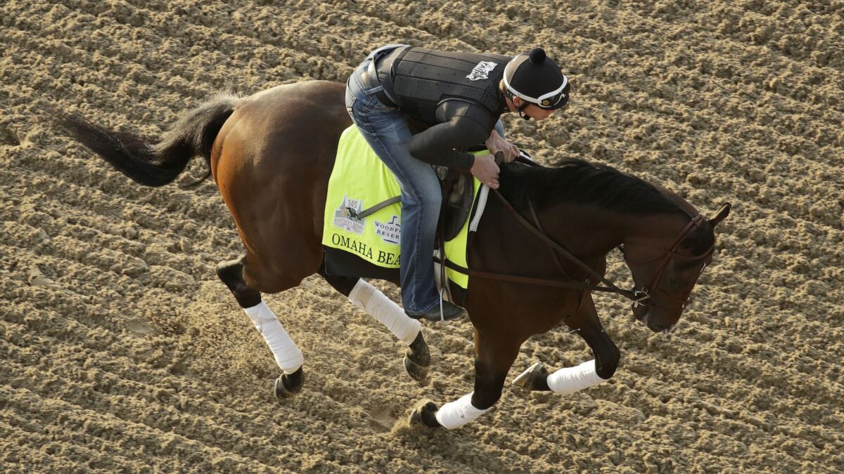 Omaha Beach, almost a lock to be the Kentucky Derby favorite, gets a workout April 29 at Churchill Downs.