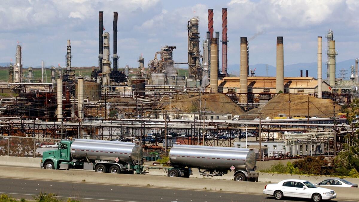The Chevron oil refinery in Richmond, Calif.