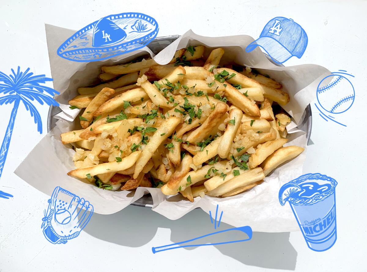 Sizzling garlic for fries will make your kitchen smell like Dodger Stadium on game night.