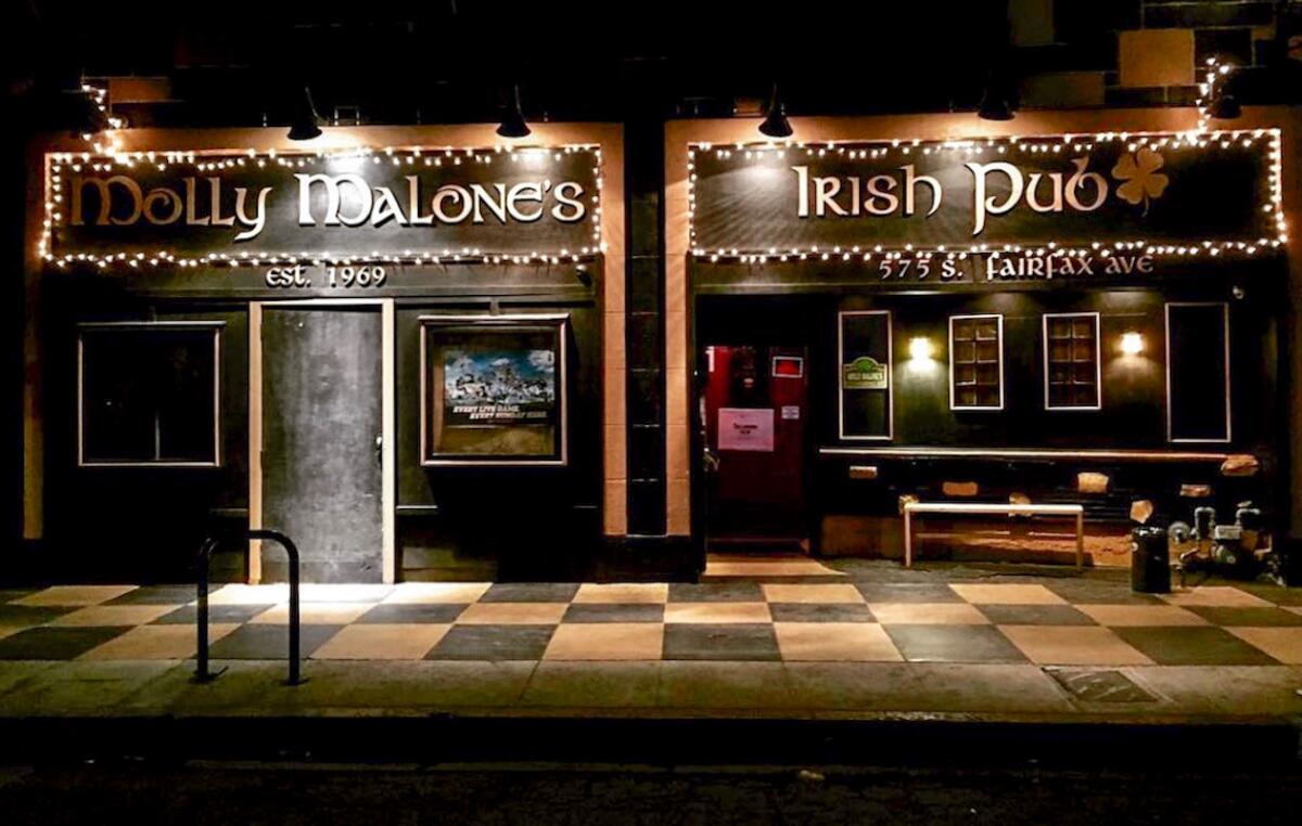 Molly Malone's Irish Pub is temporarily closed after a fire scorched the building.