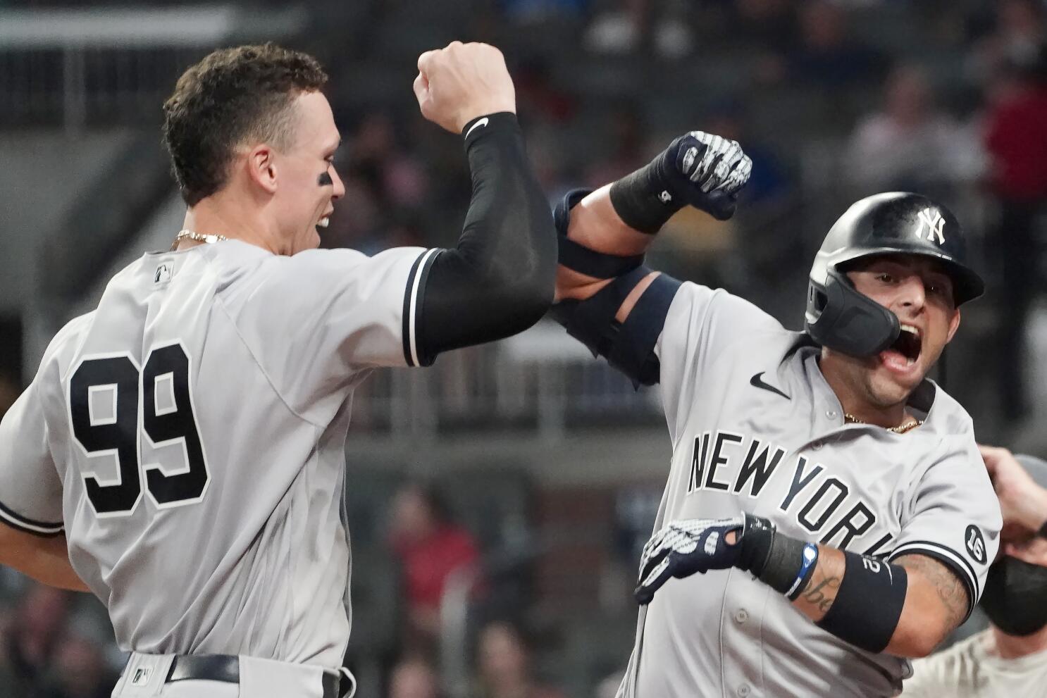 Aaron Judge hits 3 homers as the Yankees end their 9-game skid, beating the  Nationals - The San Diego Union-Tribune