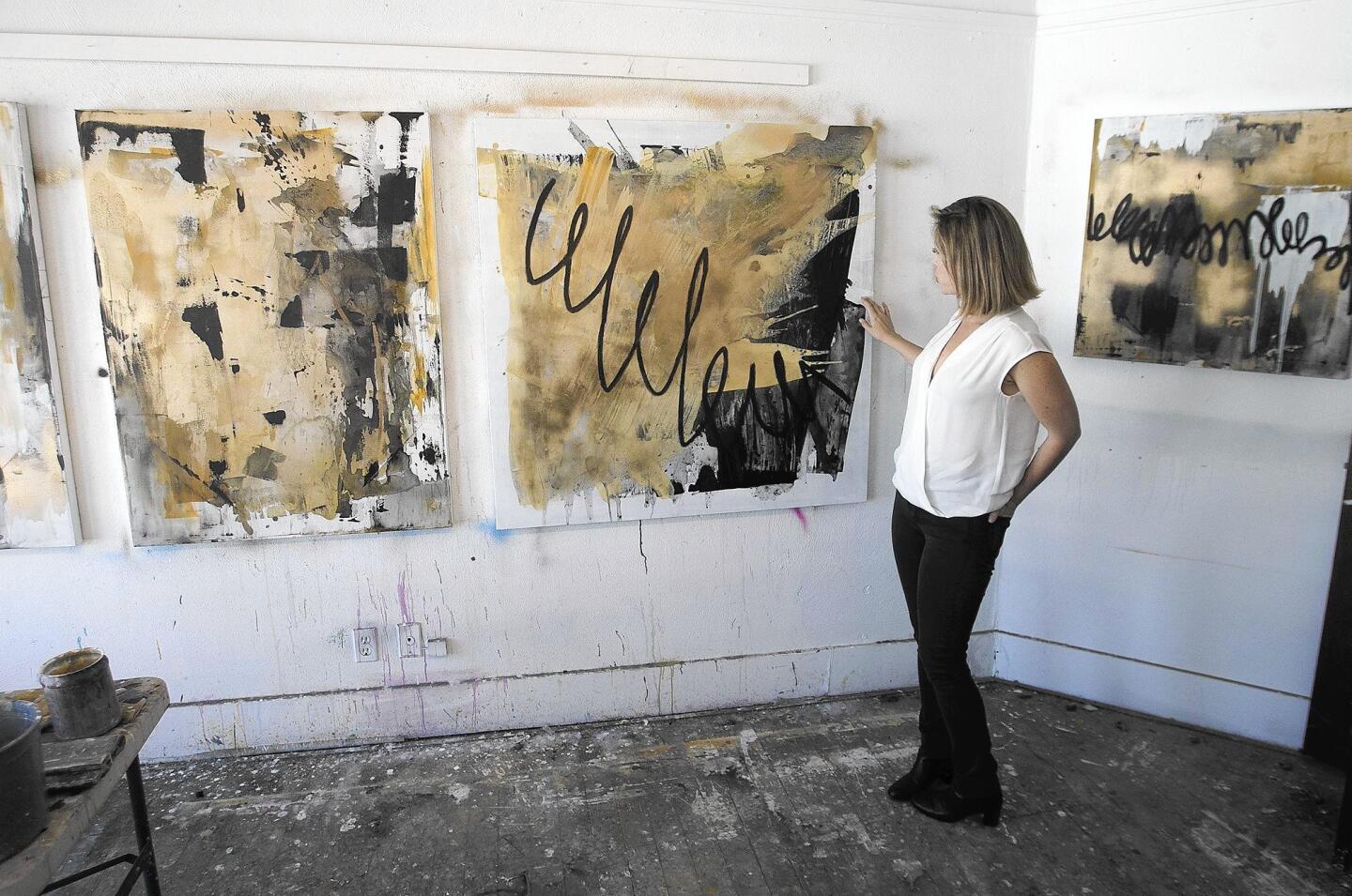 Abstract artist Karlin Meehan will exhibit her show, "Metallic Series" at G Galerie on March 4 in Newport Beach.