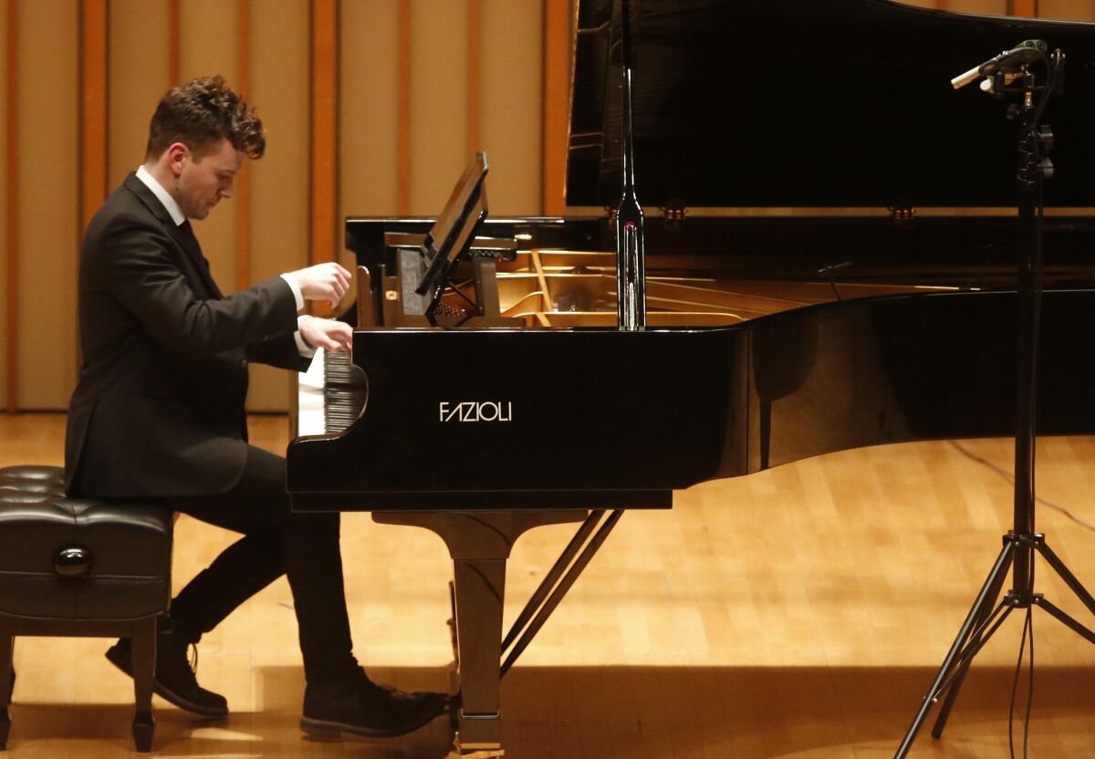 Richard Valitutto performs George Walker’s Piano Sonata No. 5 on Tuesday at the Colburn School's Zipper Hall in downtown Los Angeles.