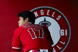 Anaheim, CA - July 18: Angeles designated hitter Shohei Ohtani during a game with the Yankees at Angel Stadium.