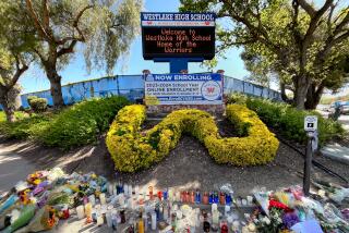 Westlake High School sign in Thousand Oaks.