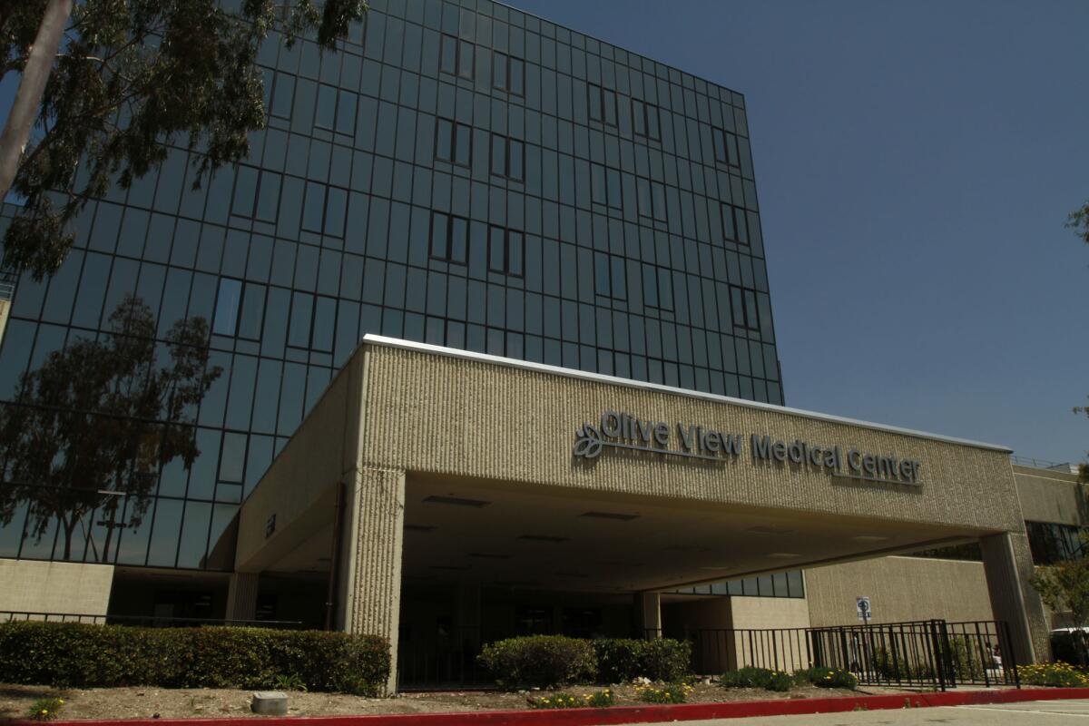A nurse at Olive View-UCLA Medical Center remains in critical condition after a man entered the hospital and stabbed her, Los Angeles County sheriff's officials say.