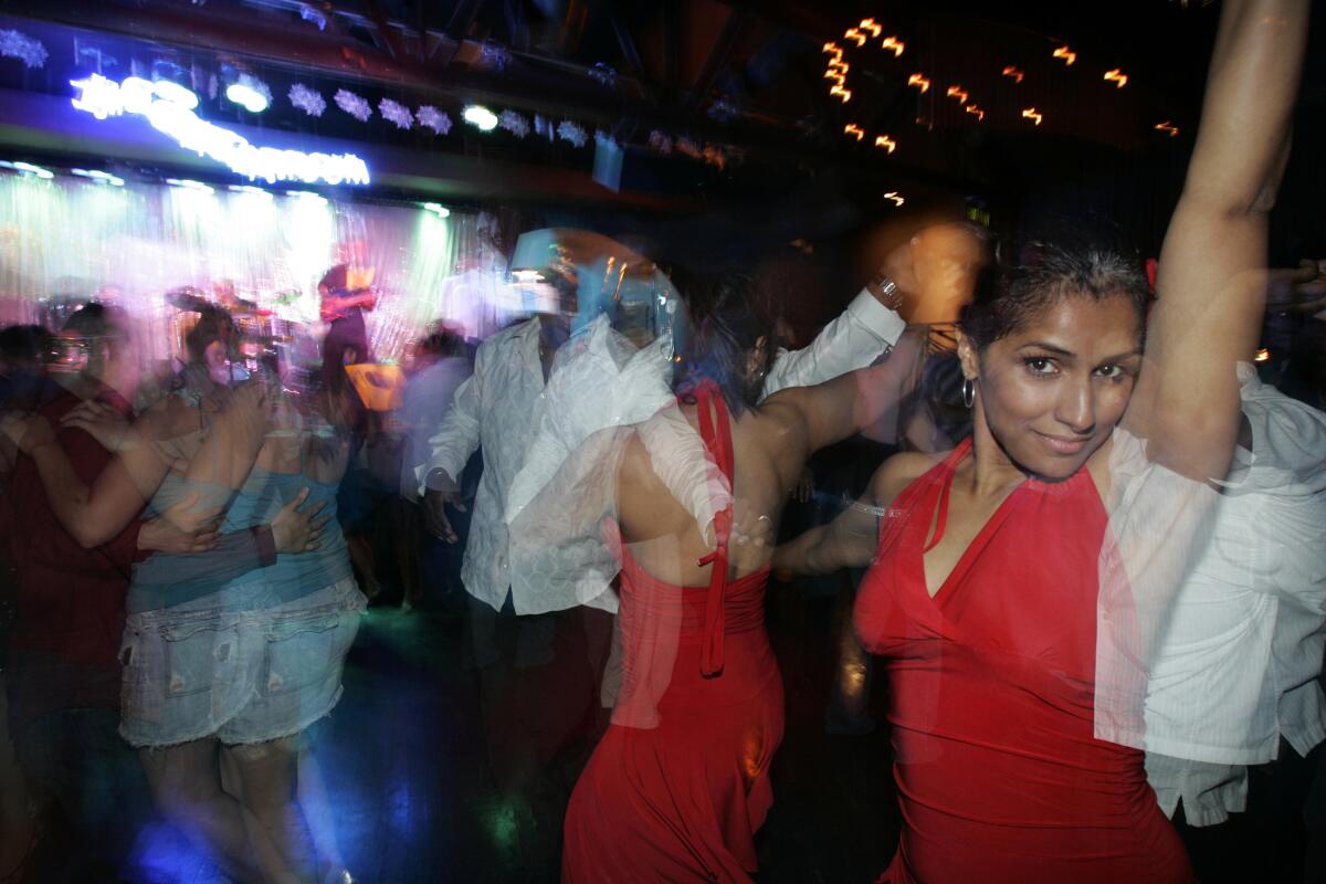 Salsa dancers at L.A.'s Conga Room in 2006.