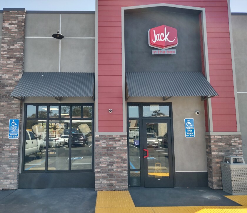 The remodeled Ramona Jack in the Box at 1056 Main St. has more seating and an updated kitchen.