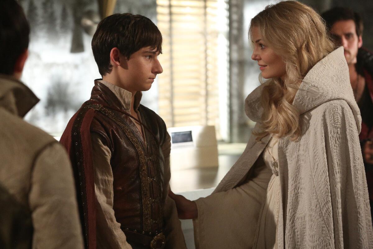 Jared Gilmore and Jennifer Morrison on "Once Upon a Time"
