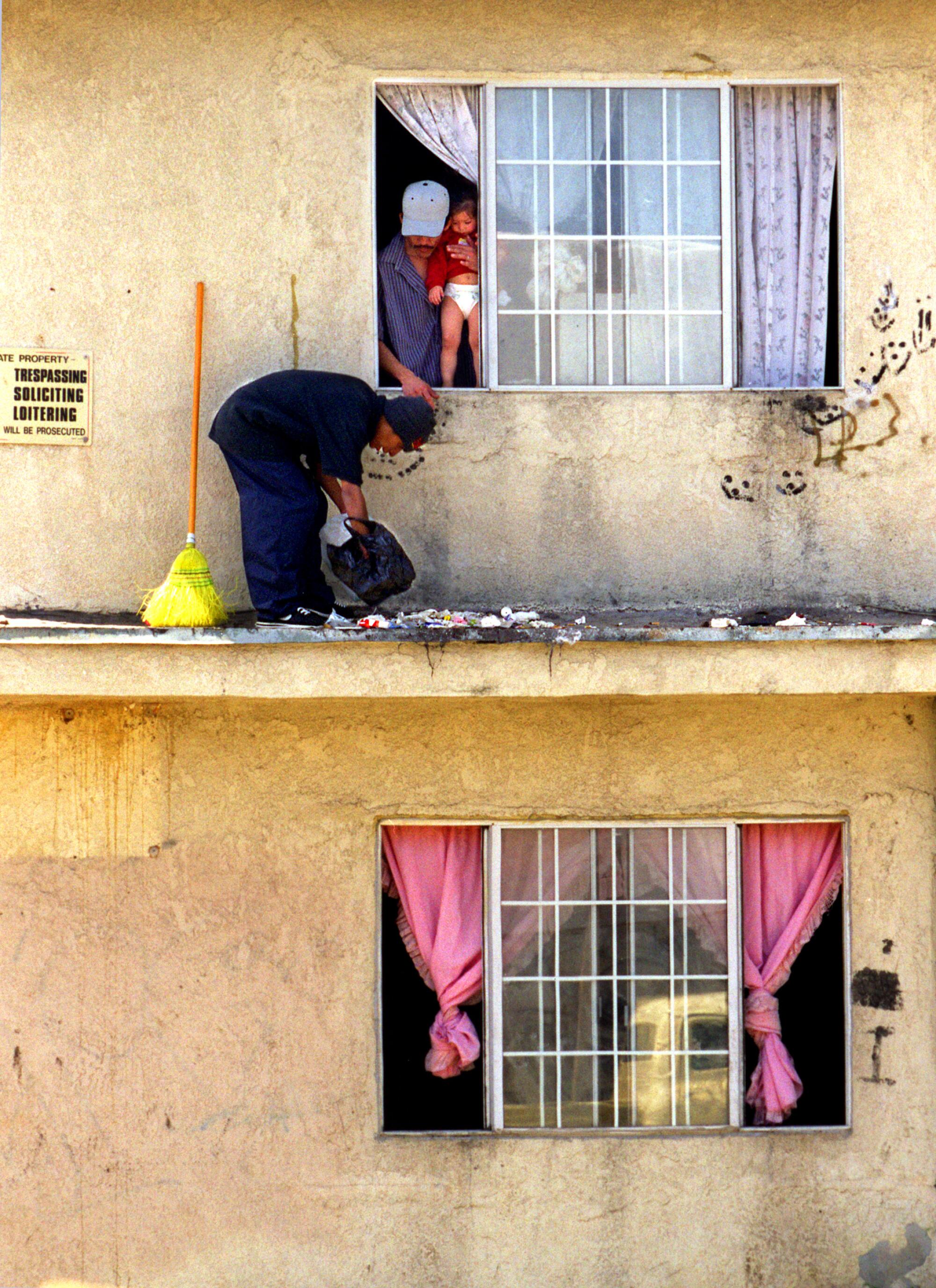 A Minnie Street apartment complex being cleaned up in 2015.