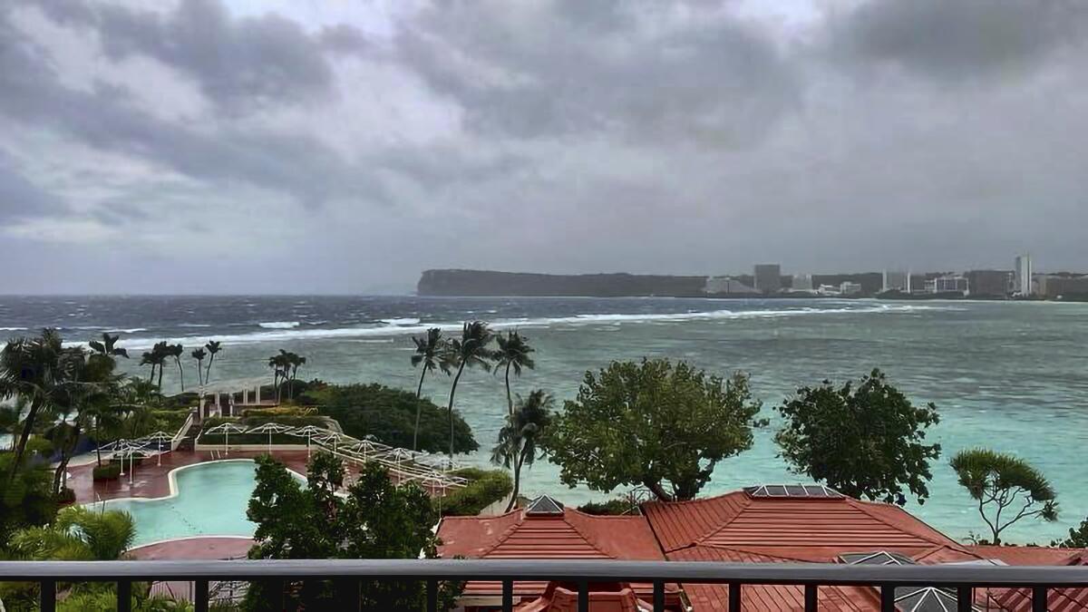 Tumon Bay in Guam as Super Typhoon Mawar closes in