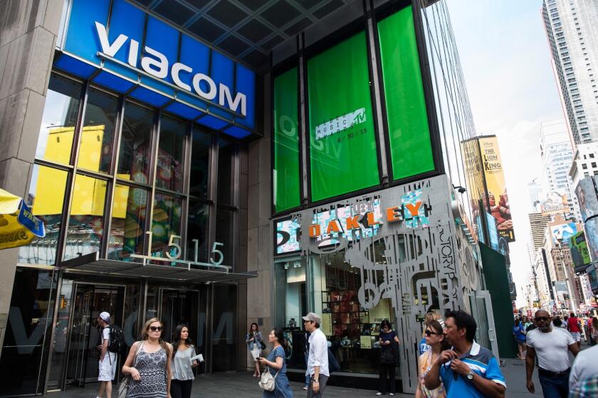 Viacom headquarters in New York's Times Square in 2015.