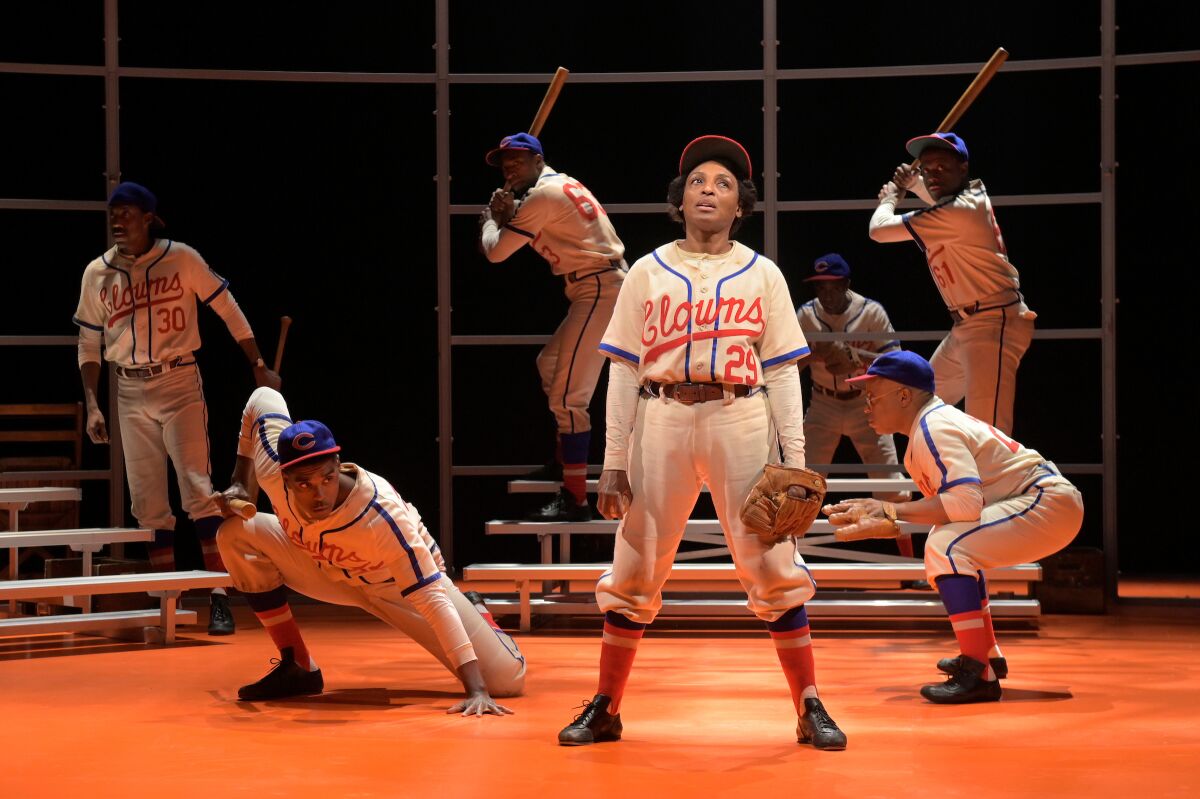 A.C.T.'s production of "Toni Stone" starring Dawn Ursula, center, will be available online after performances were canceled because of coronavirus.