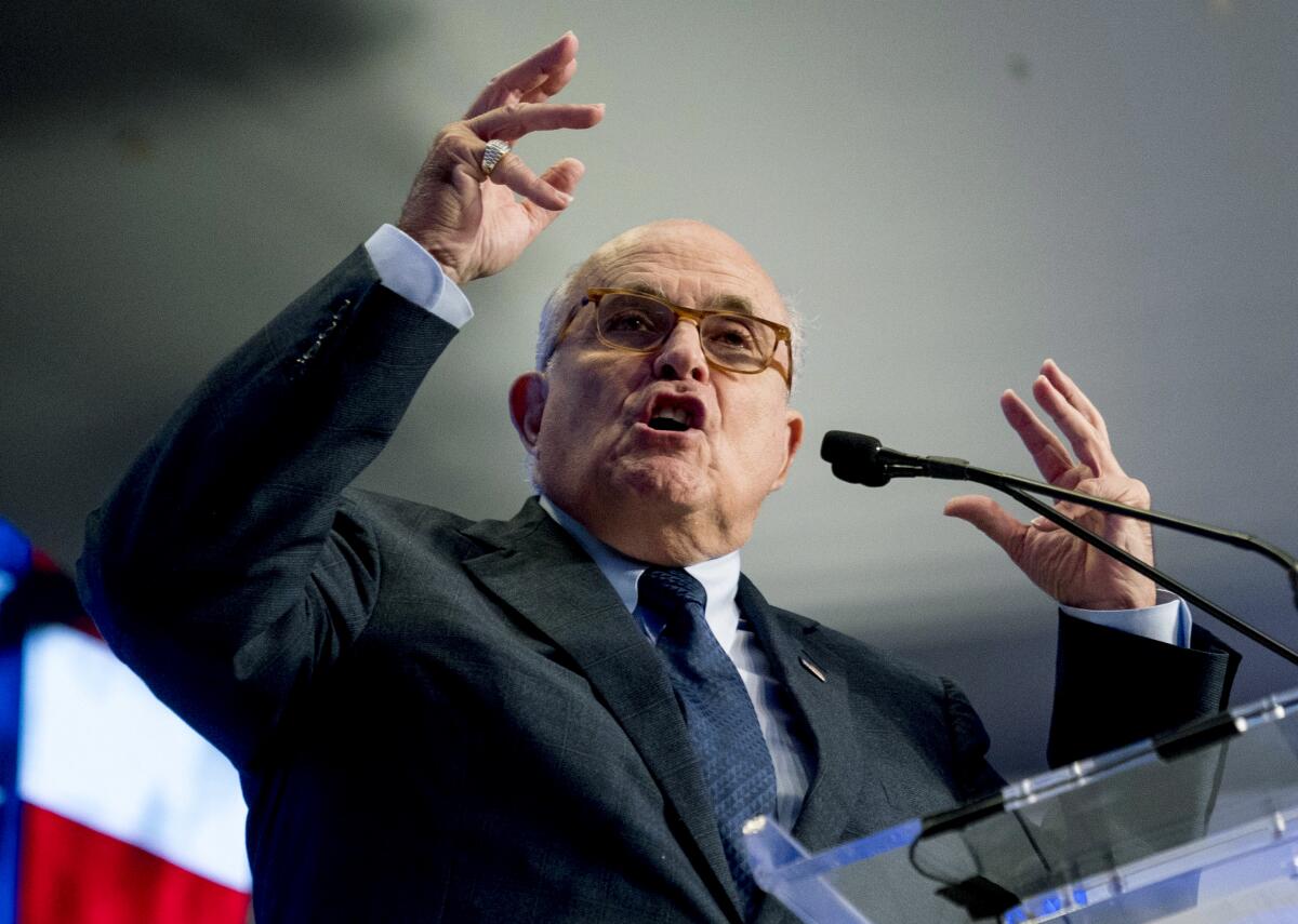 Rudolph Giuliani has boasted about his work for President Trump in Ukraine.