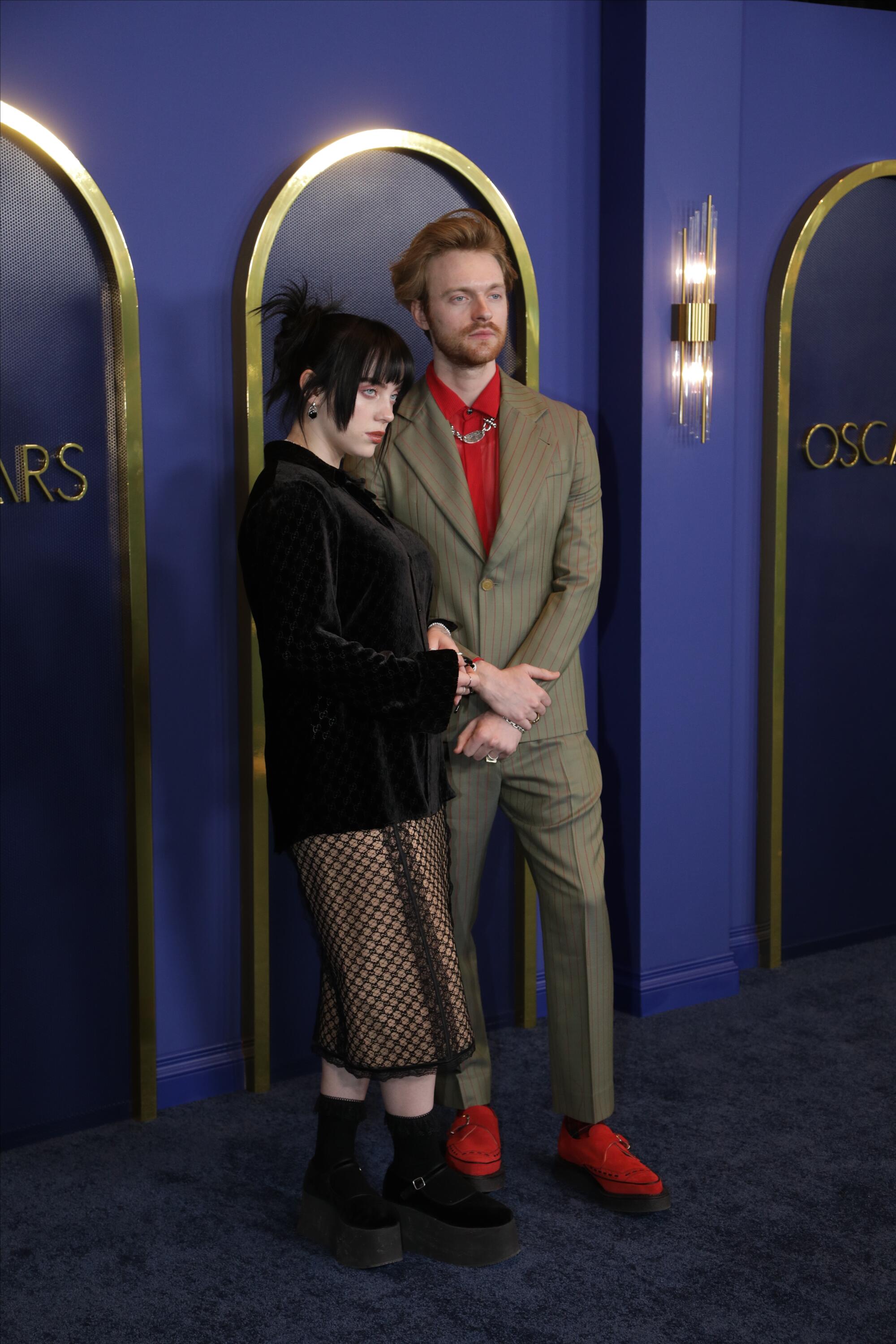 Billie Eilish and Finneas arrive at the luncheon