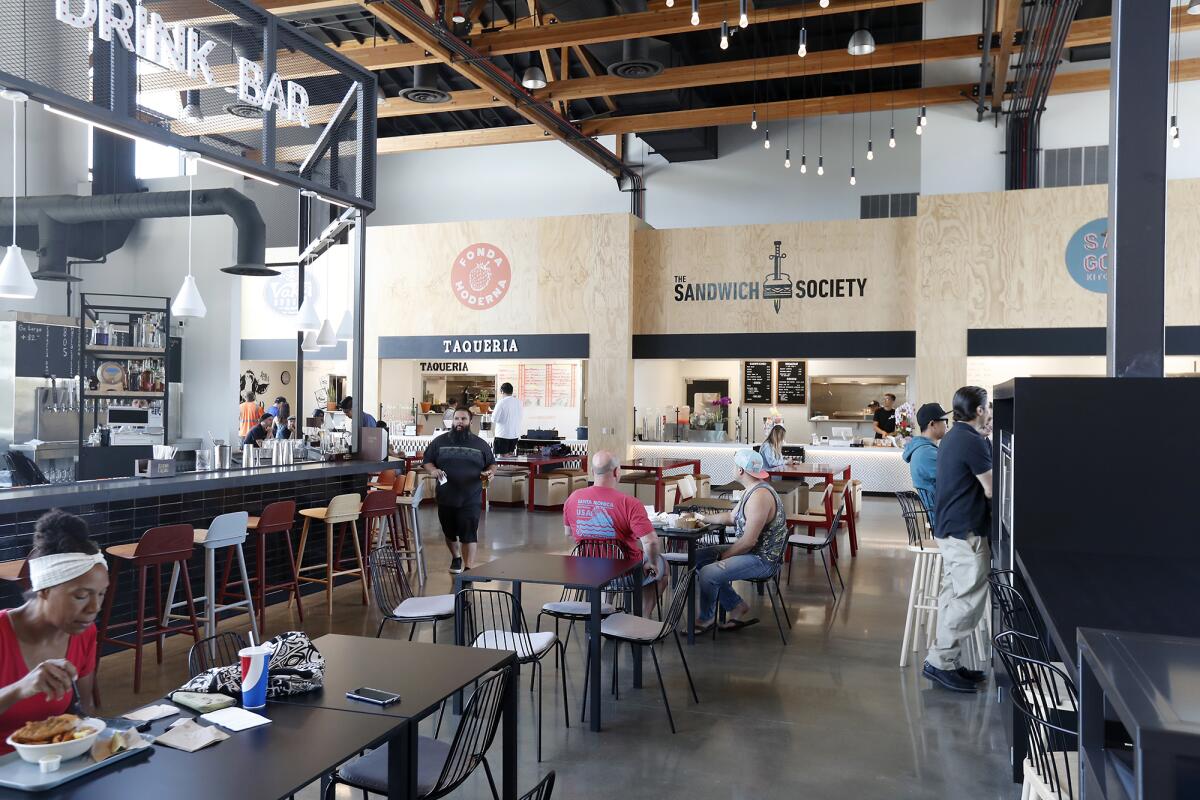 The Mess Hall Market in Tustin recently opened. Offerings include Drink Bar, Fonda Moderna, The Sandwich Society and Saigon Kitchen.