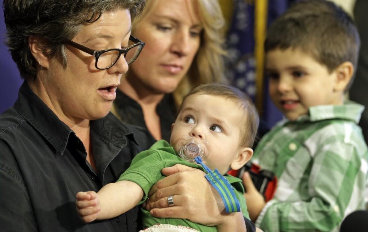 A newly married lesbian couple in Utah with their two sons.