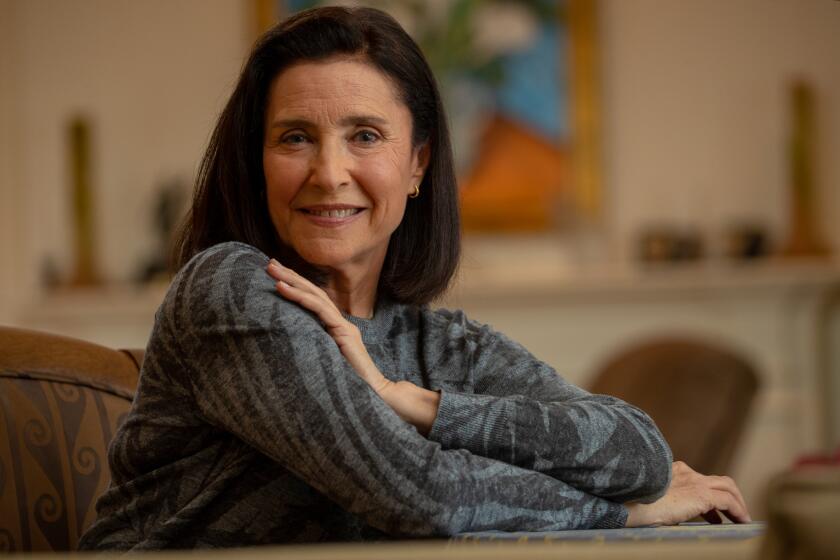 Los Angeles, CA - March 04: Actress Mimi Rogers is speaking up about Hollywood ageism and her opposition to cosmetic surgery. Rogers photographed at her home on Saturday, March 4, 2023 in Los Angeles, CA. (Irfan Khan / Los Angeles Times)