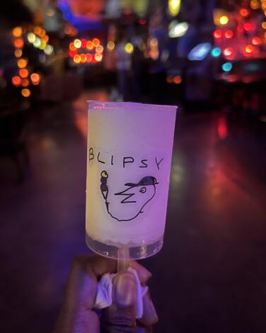 A mojito push pop from Blipsy Bar