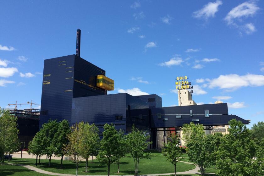 A view of Jean Nouvel's Guthrie Theater in Minneapolis, completed in 2006. When the architect received the Pritzker Prize, the theater was cited as an exemplerary example of his work.