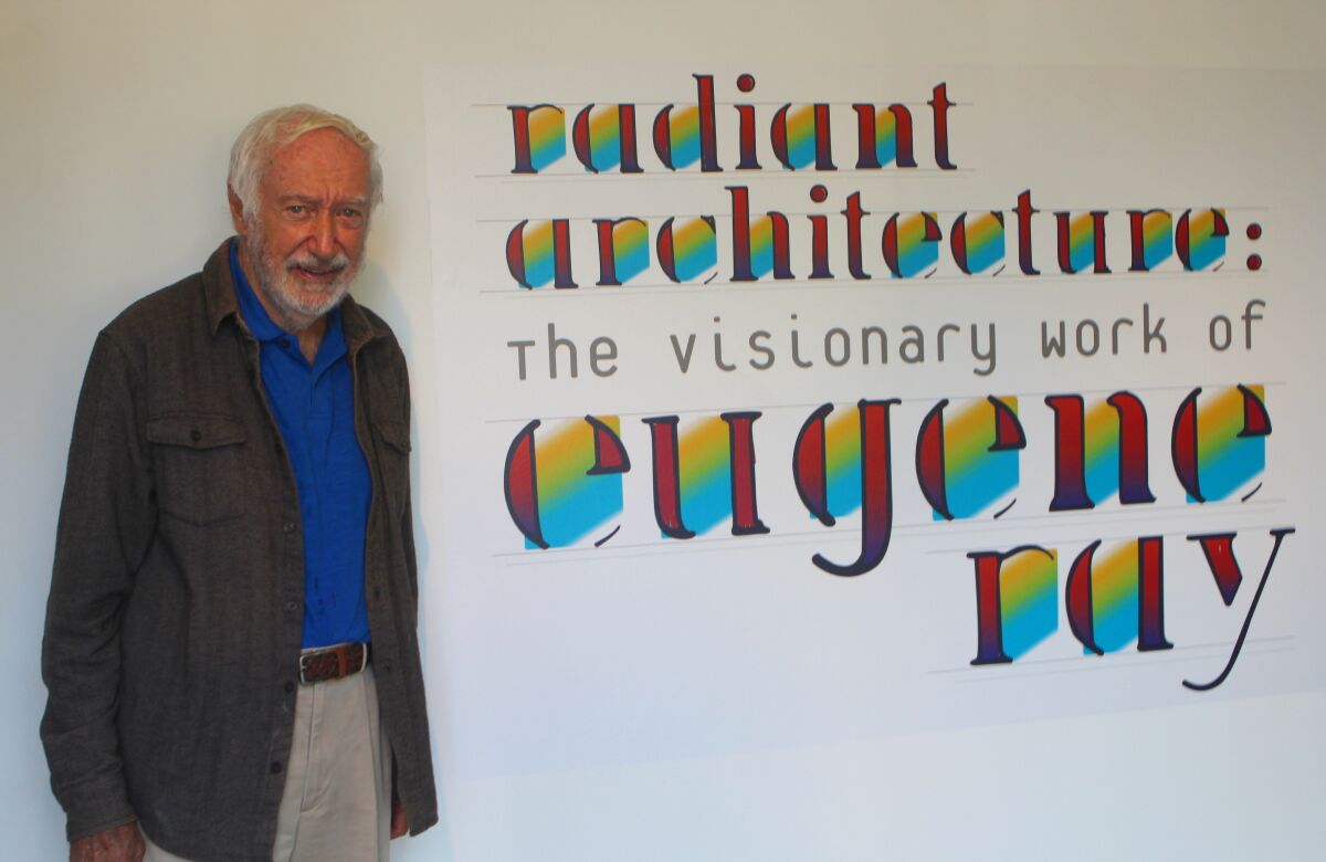 A new exhibit of designs and ephemera from architect Eugene Ray occupies the entire SDSU Downtown Gallery through Oct. 6.
