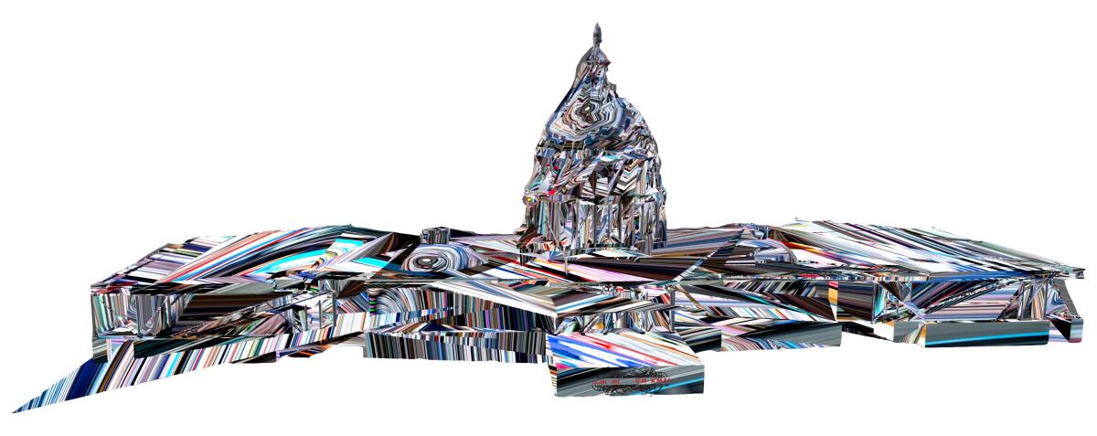 The "Capital Glitch" exhibit will feature three interactive acts in mixed media.