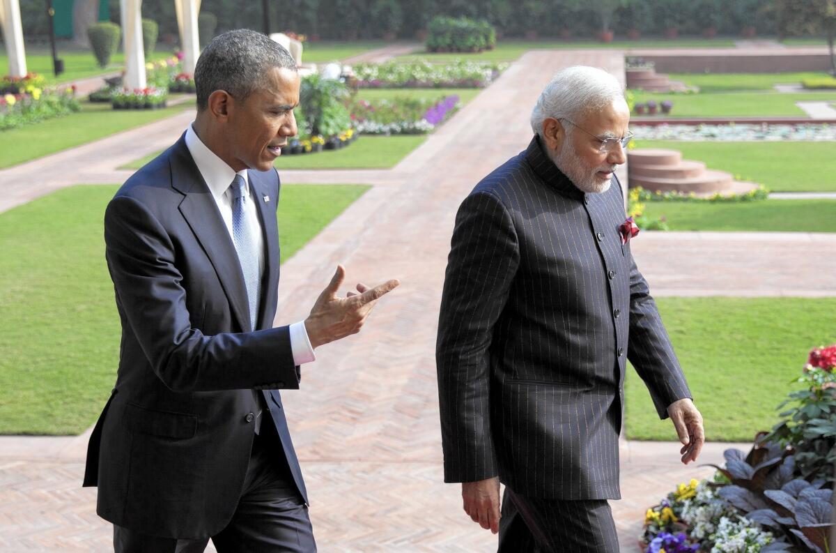 President Obama and Indian Prime Minister Narendra Modi exhibited a surprising rapport in New Delhi.