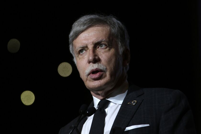 Rams owner Stan Kroenke attends a news conference at the Forum on Jan. 15.