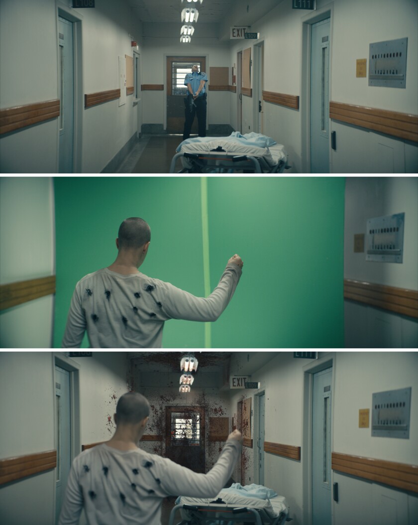 Some of the visual elements that went into the scene in "The Boys" in which inmates escape their cells.