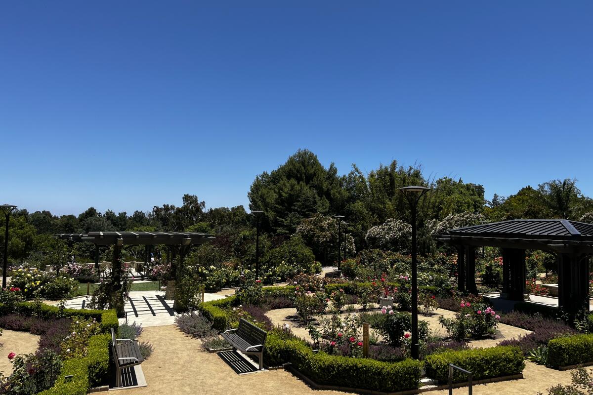 The view from the entrance to the South Coast Botanic garden.