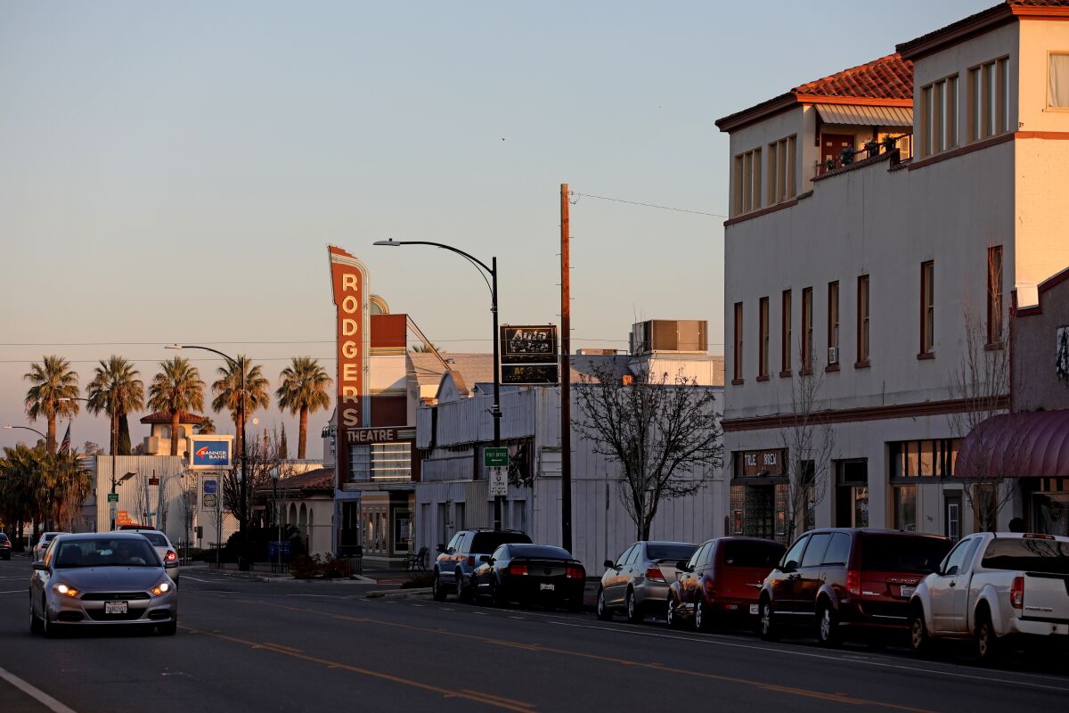 Solano Street in downtown Corning, Calif., on Friday, Jan. 8, 2021.