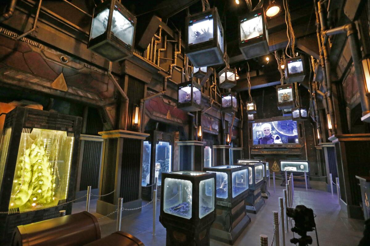 Inside the Collector's fortress at Guardians of the Galaxy: Mission Breakout. (Allen J. Schaben / Los Angeles Times)