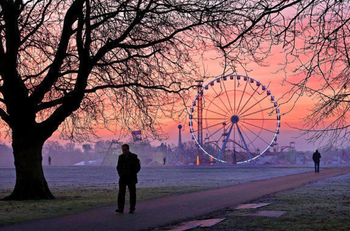 Bundle up for a winter stroll through Hyde Park in London.