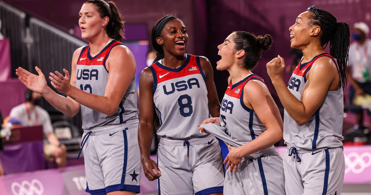 U S Women Defeat Russian Team To Win Gold In 3 On 3 Basketball Los Angeles Times