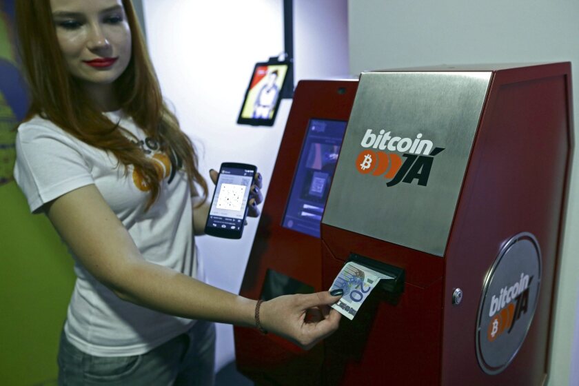 Just in time for the price crash: inauguration of the first Bitcoin ATM machine in Lisbon, Portugal, on Saturday.