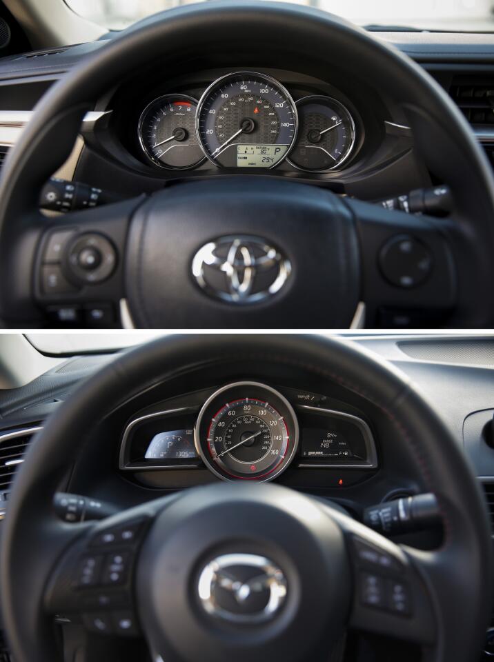 Comparing the 2014 Toyota Corolla and Mazda3