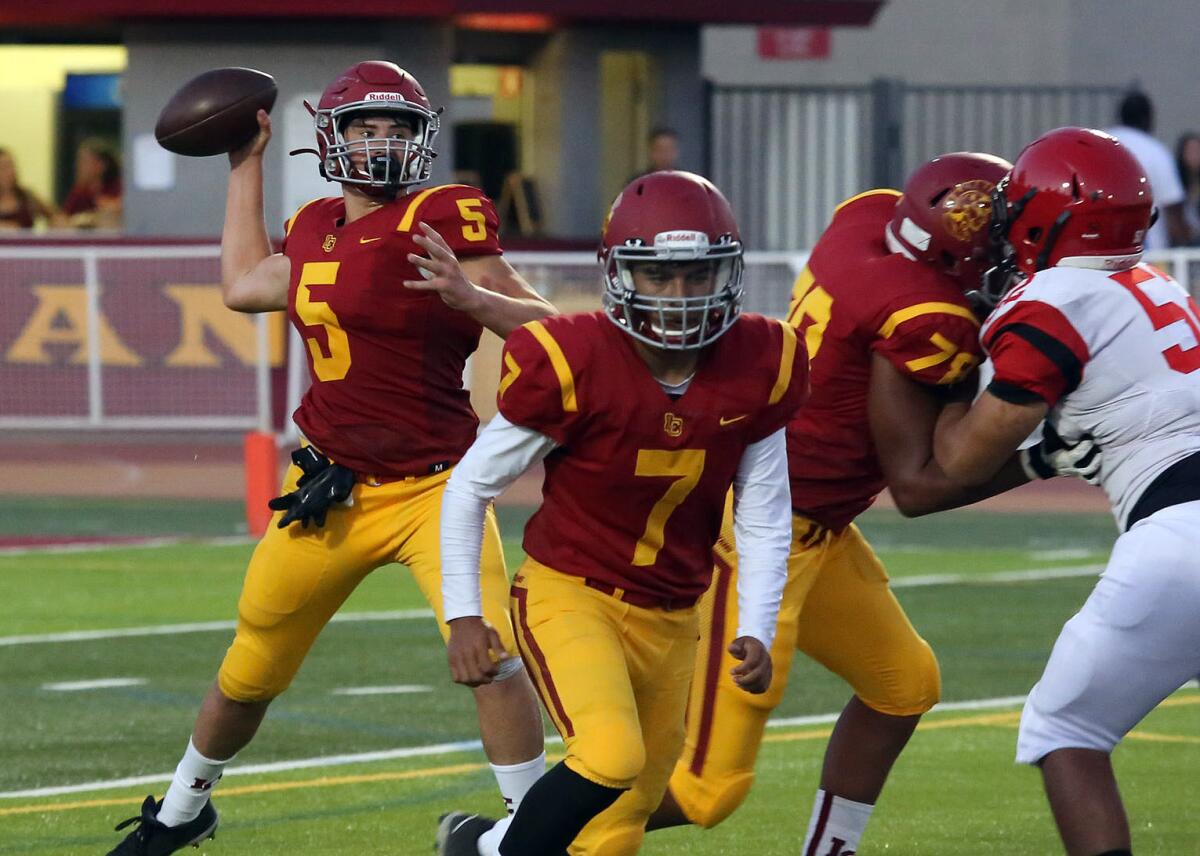 La Cañada High quarterback Brandon Reese and the Spartans will take part in a nonleague home contest against Viewpoint at 7 p.m. Friday.