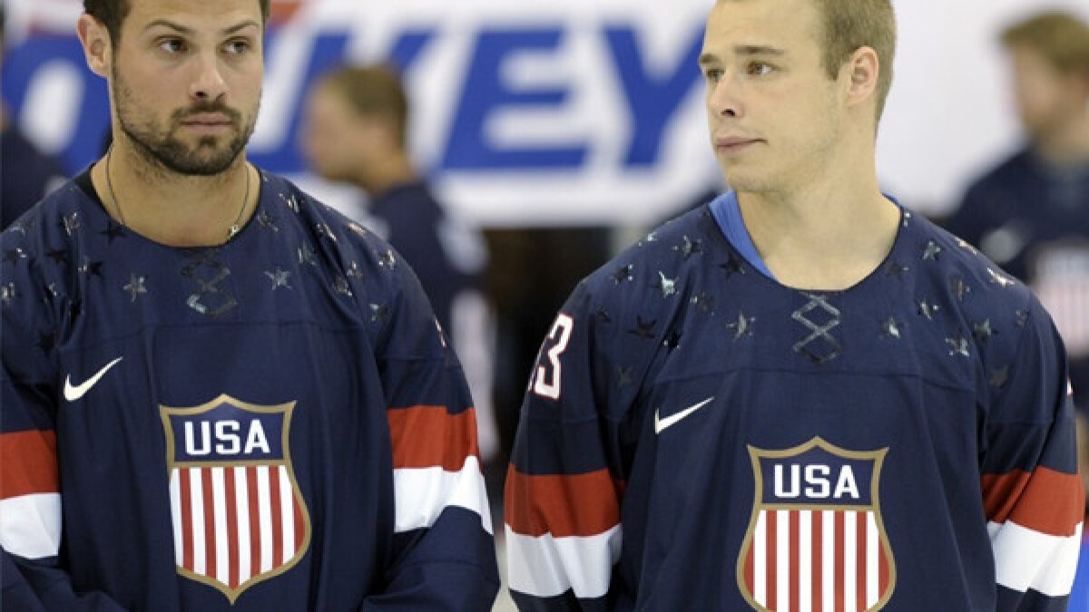 Team Usa 14 Olympic Hockey Jerseys Draw Critical Reviews Los Angeles Times