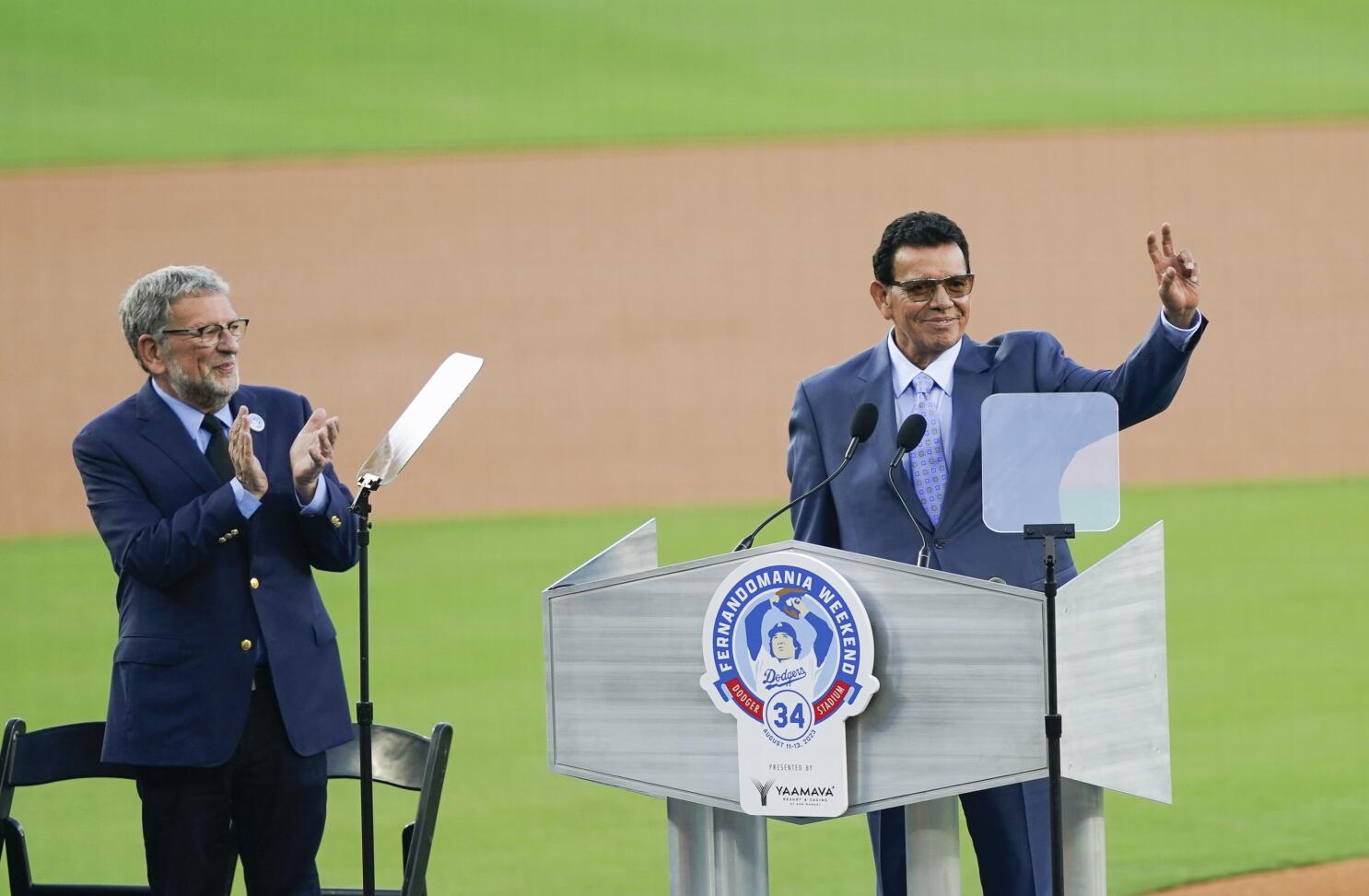 Los Angeles Dodger pitcher Fernando Valenzuela and wife Linda