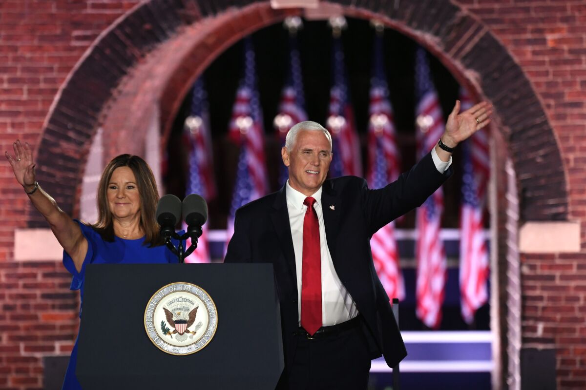 Vice President Mike Pence and wife Karen Pence 