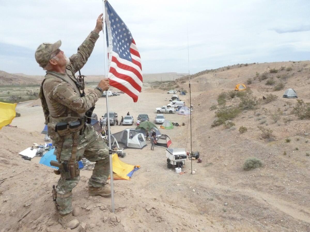 Jerry DeLemus, a self-employed construction worker from Rochester N.H., has been appointed commander of a camp where armed supporters of Nevada rancher Cliven Bundy live and patrol his ranch and cattle.