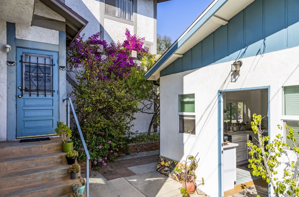 ADU in Eagle Rock, Rt, is a very simple garage conversion with two bedrooms, one bathroom, a full kitchen and living room.