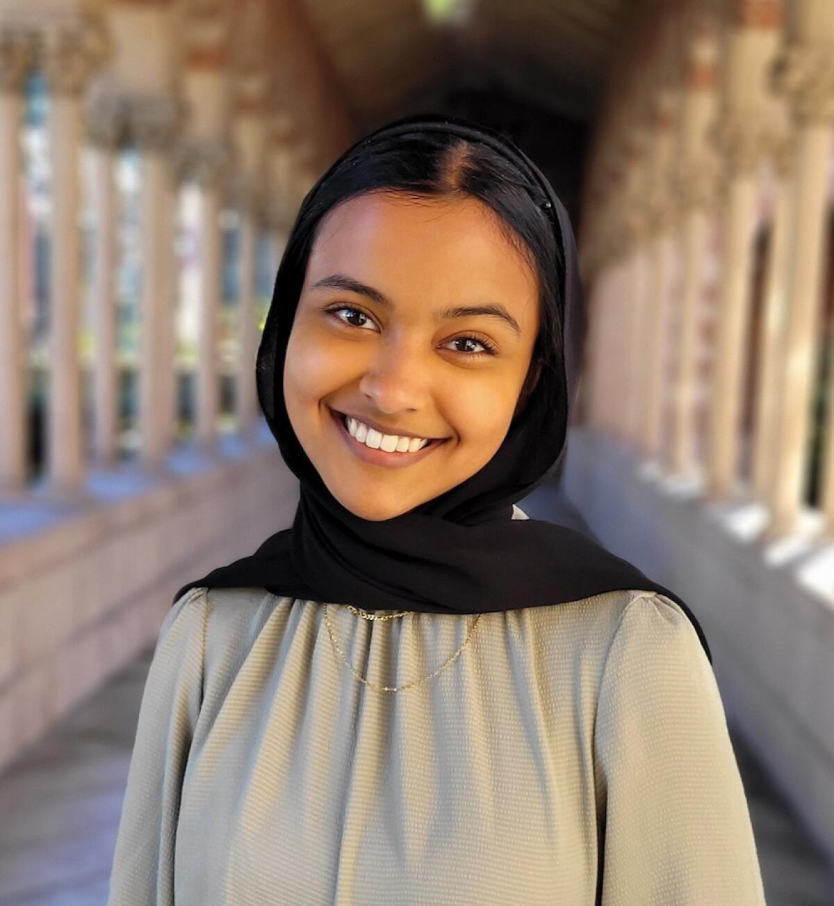 Asna Tabassum, a graduating senior at USC.